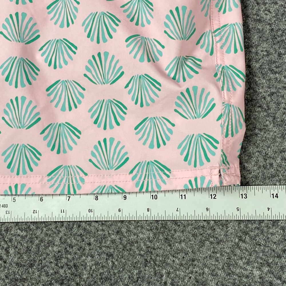 J.Crew Mens Swim Trunks Large Pink Seashell Flex Swimwear BW492 Beach Pool - Picture 4 of 13